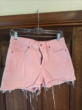 Old Navy Pink Frayed Hem Denim Shorts
